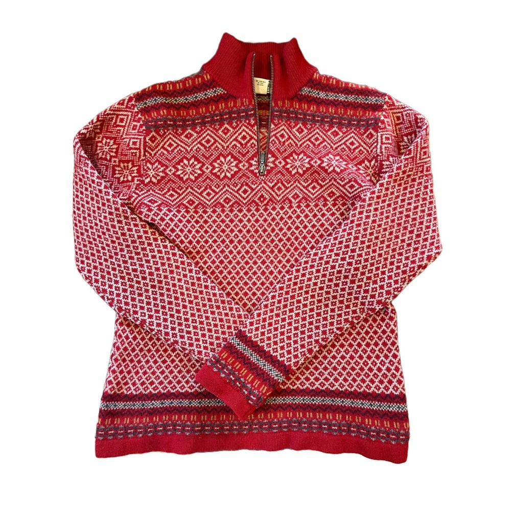 L.L. Bean Vintage Fair Isle Sweater Lambswool Men's Medium